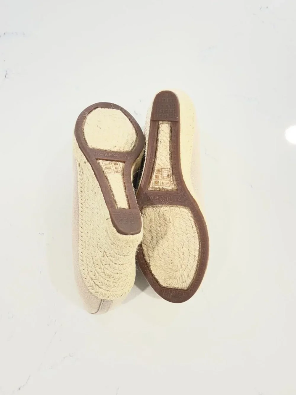 J.CREW Canvas espadrille wedges Size 7 NWOB